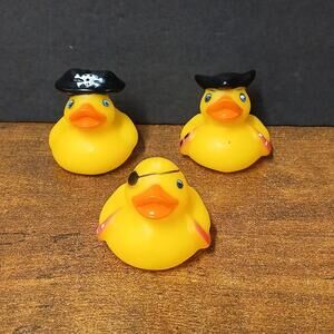 Lot of 3 Pirate 2" Rubber Ducks